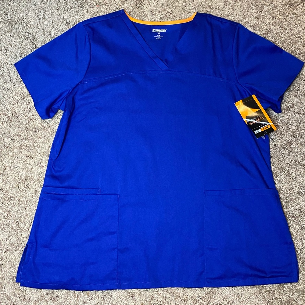 Blue scrub top
